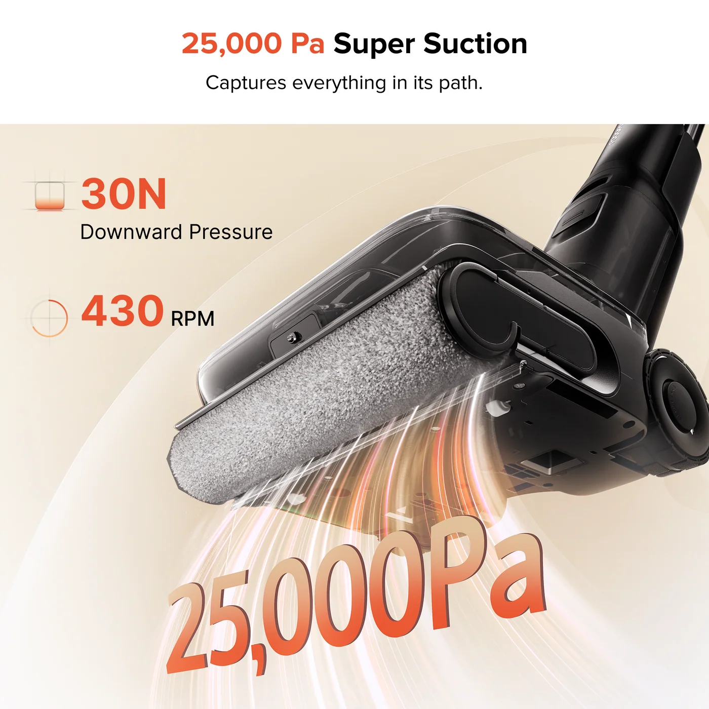 roborock f25 ace pro nat- en droogzuiger met jetfoaming-reiniging