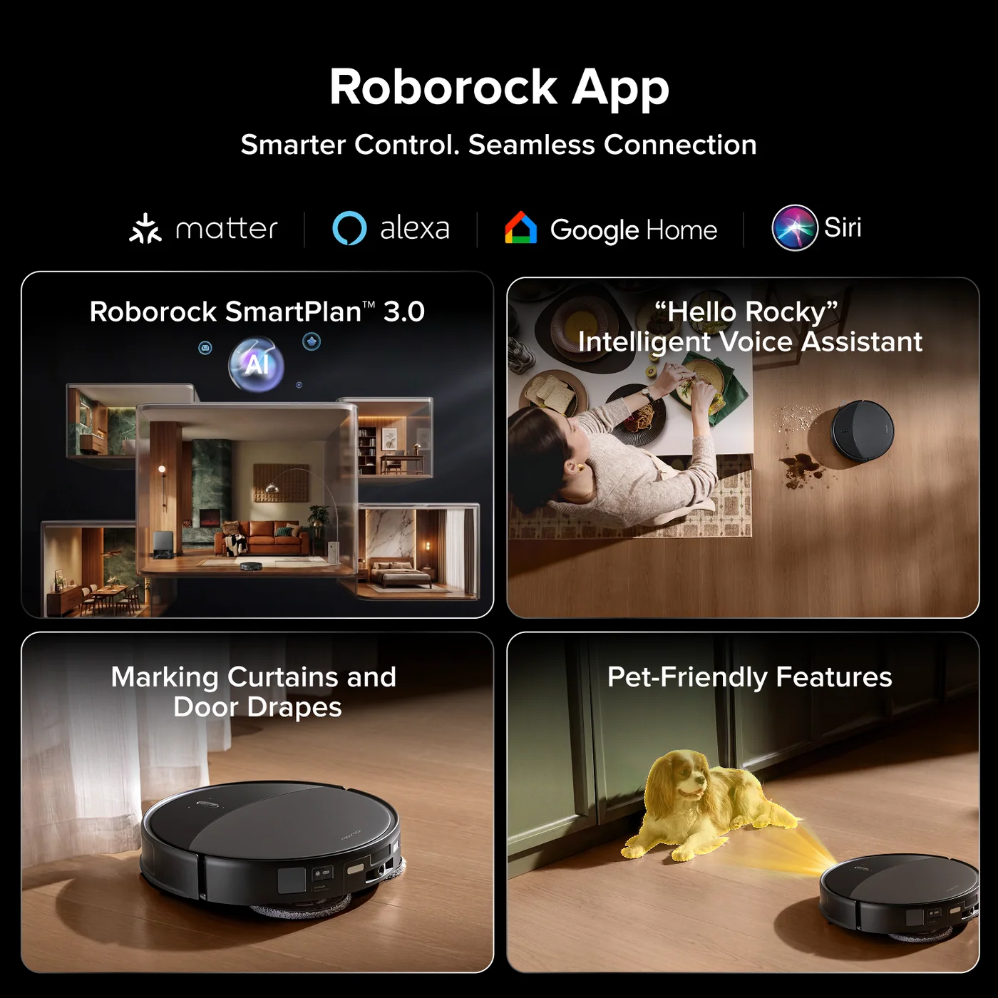 roborock saros 20 – adaptilift-chassis 3.0 voor soepele drempelovergang